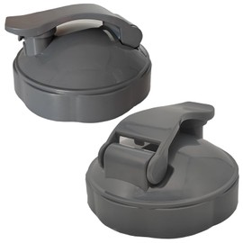 Flip Top To-Go Lid Replacement Parts Compatible with Nutribullet 600/900W Cup (Grey, Pack of 2)