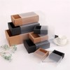 10Packs Rectangle Kraft Paper Box with PVC Window For Wedding