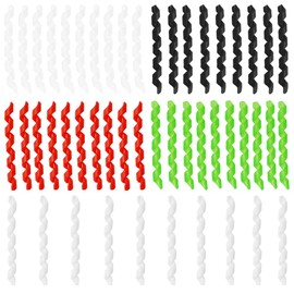 Yuauy 10 Pcs Each Color Wrap Spiral Bicycle Cable Sleeve Rubber Housing Protector Frame Guard for MTB Bike Shift Brake Line Pipe Anti-friction Black Red White Green Transparent