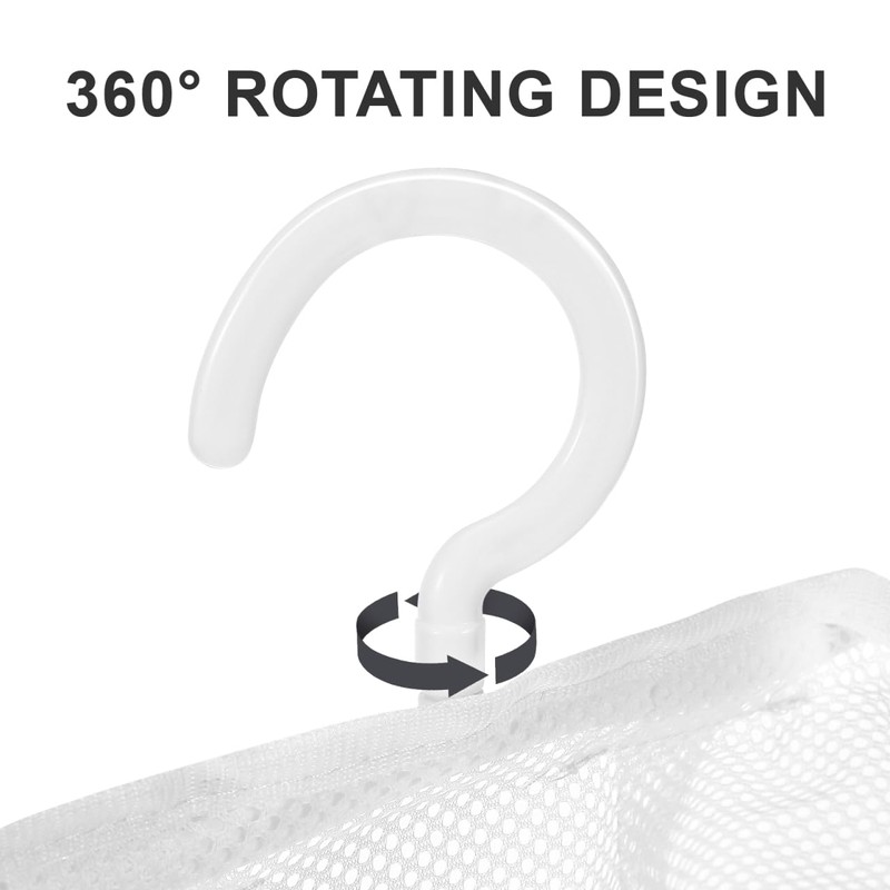 UKCOCO Mesh Storage Hanging Bag with Swiveling Hook - Breathable