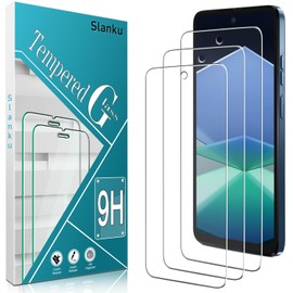 Slanku (3 Pack Tempered Glass for Moto G Play 2024 Screen Protector, Touch Sensitivity, Scratch Resistant, Bubble Free, Case Friendly