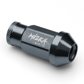 Gunmetal 20 PCS M12x1.25 Lug Nuts Short 50mm Tuner Open End Aluminum Wheels Rims Cap WN01