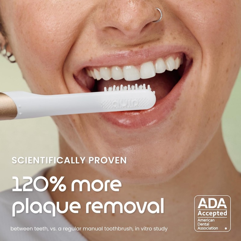 Quip Cepillo de dientes sónico de plástico para adultos Plus