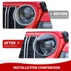 RAZPOY JL Headlight Bezels Covers, Angry Brid Front Head Light