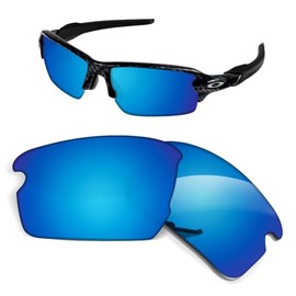 1.5MM Replacement Lenses Compatible With Oakley Flak 2.0 Asian Fit OO9271 Sunglasses, Anti-Scratch and Impact Resistant - Ice Blue Polarized