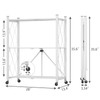 Yuanjimi 4 Tier Foldable Storage Shelf with Wheels, Heavy Duty