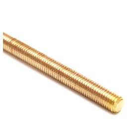 Smartsails M8 x 250mm Brass Fully Threaded Rod, Right Hand Threads