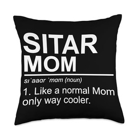 Sitar Mom Definition India Sitar Player Mom Throw Pillow