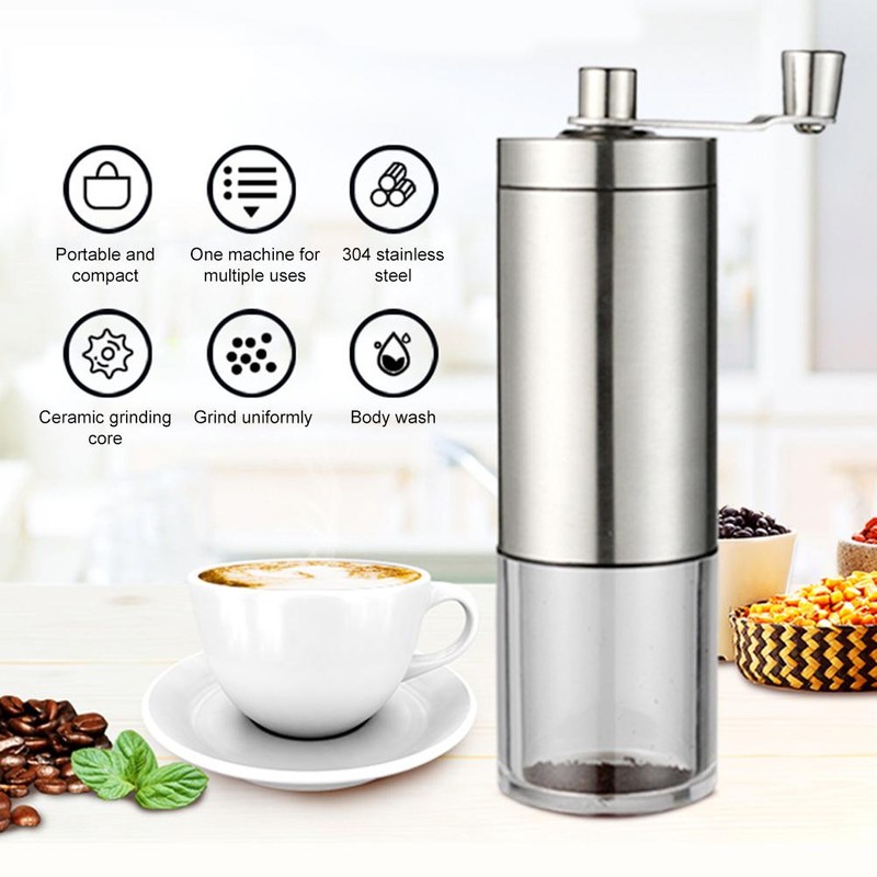Portable Hand Manual Coffee Grinder Coffee Bean Burr Mill Hand