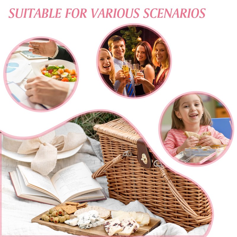 Travel Utensils with Case, Reusable Plastic Cutlery, Travel Cutlery Set,