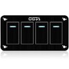 GGTA 4 Gang Rocker Switch Panel Waterproof，12v-24v Aluminum Waterproof Boat