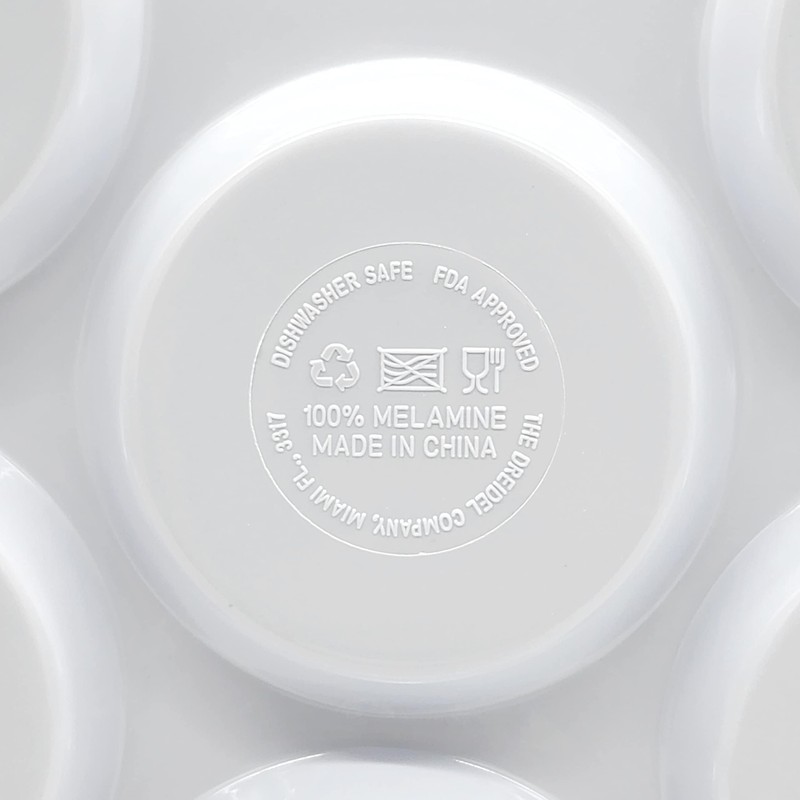 The Dreidel Company Passover Classic Silver Seder Plate, Melamine Silver