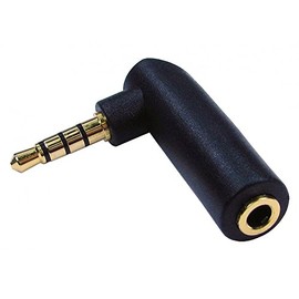 Grehge lutions 3.5mm Angle Male to Female Audio Adapter, 90 Degree Right Angle Gold-Plated TRS Stereo Jack Plug AUX Connector