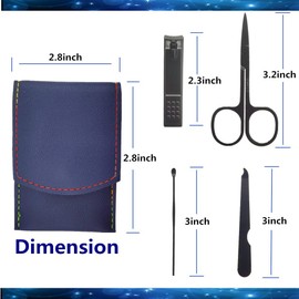 SHICEN Manicure Set, Professional Men/Women Nail Clippers Kit 4PCS， Stainless Steel Nail Cutter Care Tools Professional Grooming Kits, The Best Gift with Luxurious Case(blue)