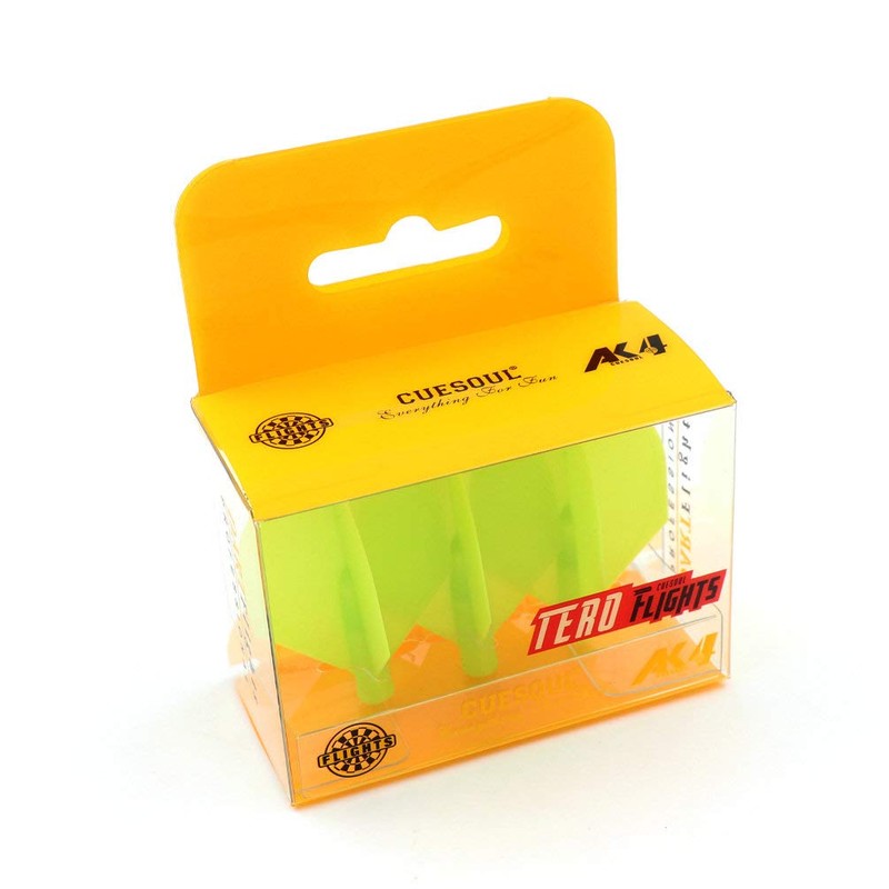 CUESOUL TERO AK4 Green Dart Flights Shield Shape Set of