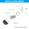 PATIKIL Cabinet Drawer Lock with Key 2 Pcs 1"(25mm) Key