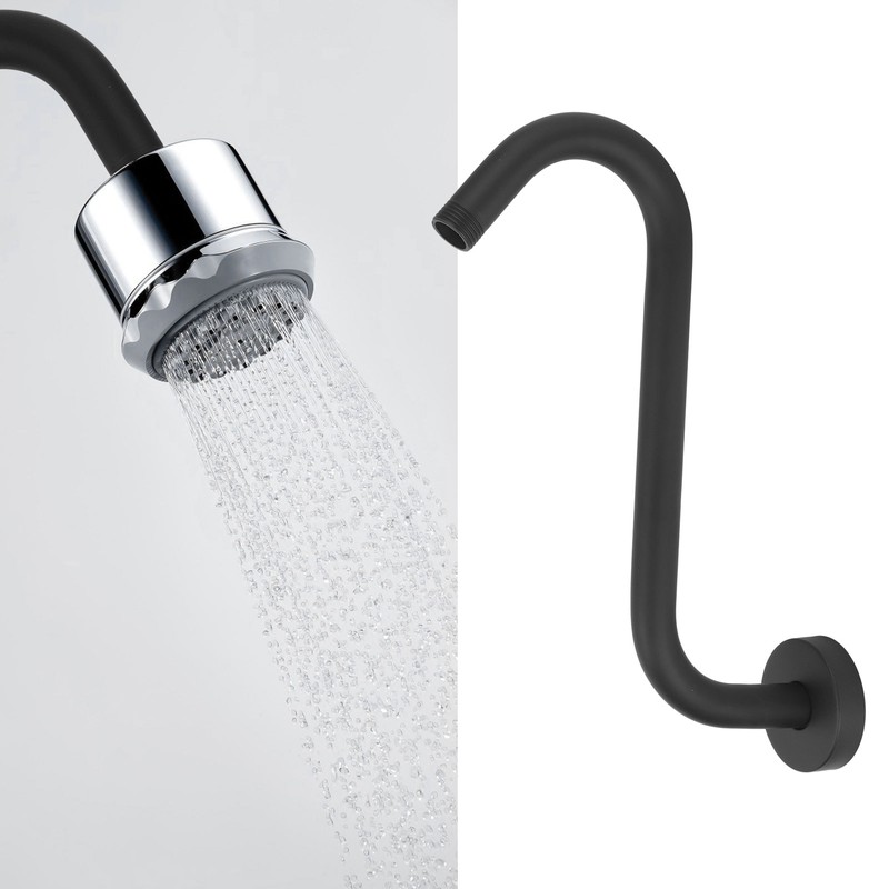 NPT1/2 Shower Arm Concealed Wall Mounted S Shaped Shower Head