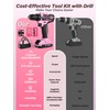 HUAKAYO Pink Cordless Drill Set 142 Pcs, 21V Pink Power
