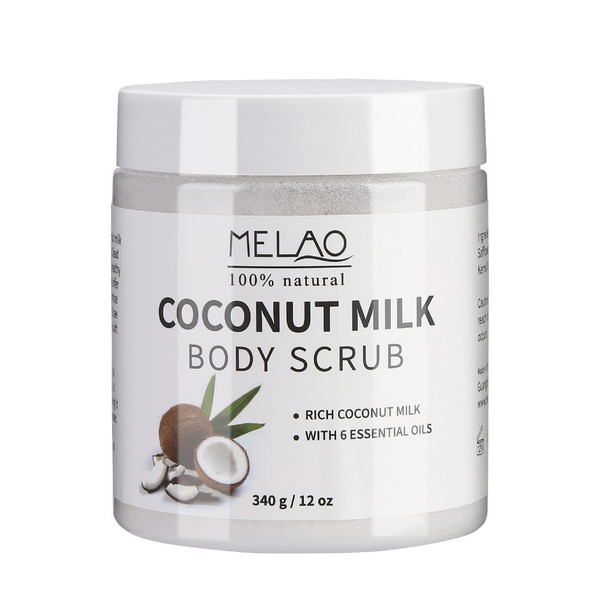 Coconut Milk Body Scrub Ultra Moisturising and Exfoliating Organic Body Cream for Nourishing Exfoliations