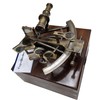Vintage Antique Marine Anchor Design Handmade Wooden Box Nautical Brass