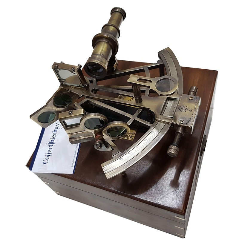 Vintage Antique Marine Anchor Design Handmade Wooden Box Nautical Brass