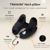 TRAVARA Inflatable Neck Pillow - Adjustable and Compact Travel Pillow,