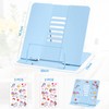 WUGU Book Stand, Adjustable Foldable Metal Book Holder for Recipe,