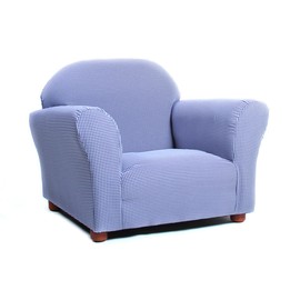 Keet Roundy Kid's Chair Gingham, Wood, Navy