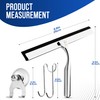 Shower Squeegee Stainless Steel with Replacement Lip and Suction Hook,
