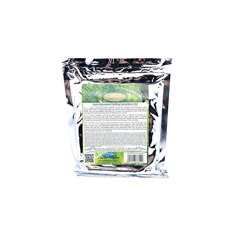 Coastal Silkworms 1/2 LB Powdered Silkworm Hornworm Food (Mulberry Leaf