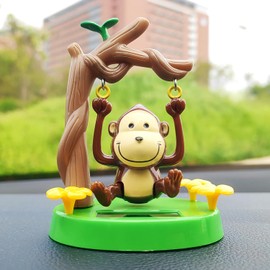 Starupway Swinging Monkey Ornament Dashboard Decorations, Cute Car Accessories Interior Dashboard Accessories, Car Dash Decor for Women/Men