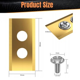 Kingsource 30-Pack Titanium-Coated Robot Mower Blades for Mammotion Luba & Yuka All Series – Durable Replacement Blades with Screws & Washers for Robotic Lawn Mower.