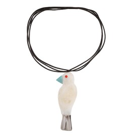 Large Bird Pendant Necklace for Women Fashion Exaggerated Big Resin Peace Dove Blue Turquoise Beak Charms Black Rope Chain Adjustable Necklaces Unique Jewelry