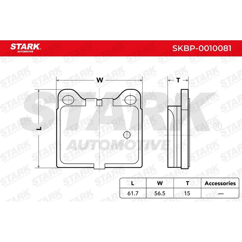STARK SKBP-0010081 Brake Pad Set, Disc Brake Disc Brake Pads,
