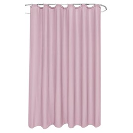 Dependable Industries inc. Essentials Bathroom Magnetized Shower Curtain Liner with Metal Grommets Waterproof (Pink)