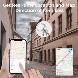 Panamalar Smart Item Finder Tags 4 Packs, Bluetooth Key Finder Support Find My App(iOS Only), Wireless Item Finding Locator Tracker Tags for Key Wallet Luggage Backpack Pets-Black+White