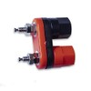 MUELLER ELECTRIC BU-00283 DOUBLE BINDING POST, 15A SCREW BLACK RED