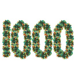 Regal Bingo Plastic Bingo Chips 1000 Pcs - Clear Transparent Counters Game Chips Set for Board Game - Fun Bingo Night - 3/4 Inch Assorted Colors