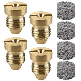 Joywayus 4 Pieces 1.1mm Brass Foam Cannon Orifice Nozzle and Stainless Steel Foam Maker Universal Thread Tips for Snow Foam Lance