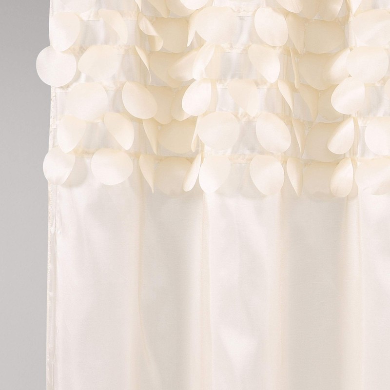 Lush Decor Lillian Shower Curtain | Textured Shimmer Circle Design