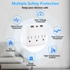 3 Outlet Extender Wall Plug Splitter with 3 AC Outlets