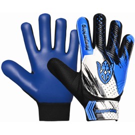 Keeperking Clawxen Goalkeeper Gloves, Boys and Girls, Junior Football Gloves, Football Player Gloves for Boys Goalkeeper Gloves (5, C3-Blue)