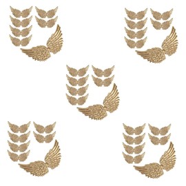 DOITOOL 60 PCS Golden Mini Wings for DIY Crafts Creative Angel Wing Decor for Costumes Backpacks Party Accessories for Christmas Weddings More