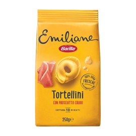 Barilla Pasta all' Uovo Ripiena Le Emiliane Tortellini con Prosciutto Crudo, 250g