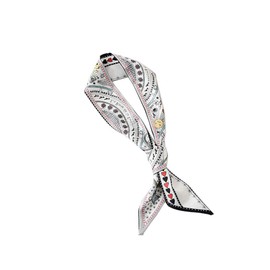 LEONMAX Women's Scarf, Neckerchief, Printed Handle, Accessories, Small Size, For Spring, Summer, Autumn, Winter, Necklace, Bag, Stewardesses, Bag, Handle, Ribbon Scarf, Type 8 Fate