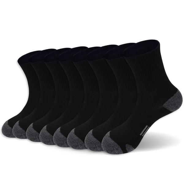 6 Pairs Mens Athletic Socks Cushioned Crew Socks Bulk Breathable
