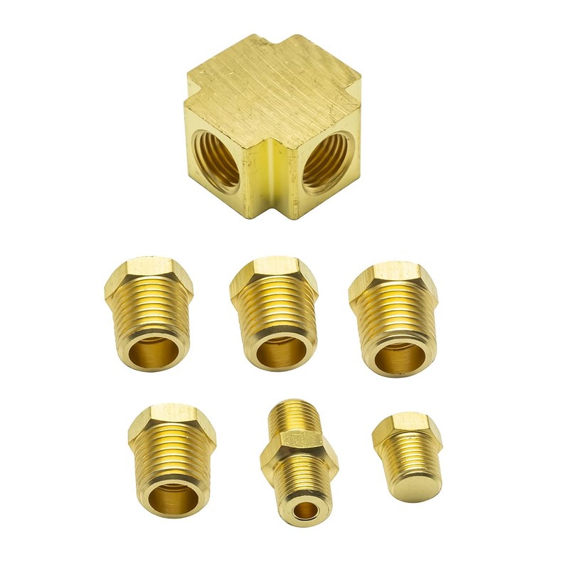 GlowShift 1/8-27 NPT T-Fitting Sensor Thread Adapter for Pressure &