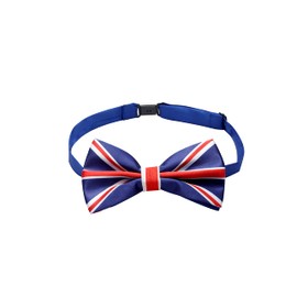 Komonee UK Bow Tie Union Jack United Kingdom Great Britain GB Pre-Tied Formal Party Prom Wedding Adjustable Neck Premium