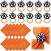 Remerry Fall Thanksgiving Napkin Rings Set of 24 Pumpkin Napkin