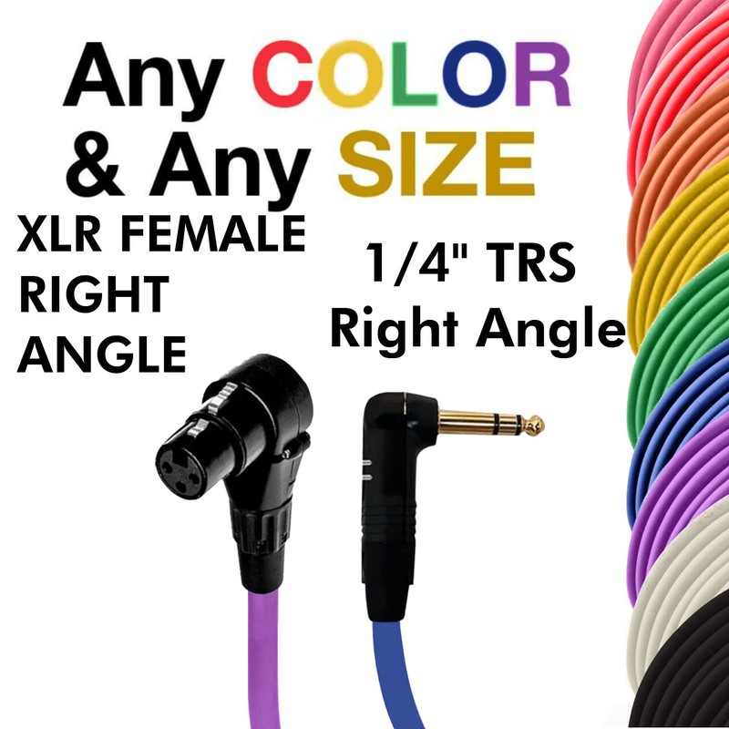 COLUBER CABLE Right Angle XLR Female to Right Angle 1/4"